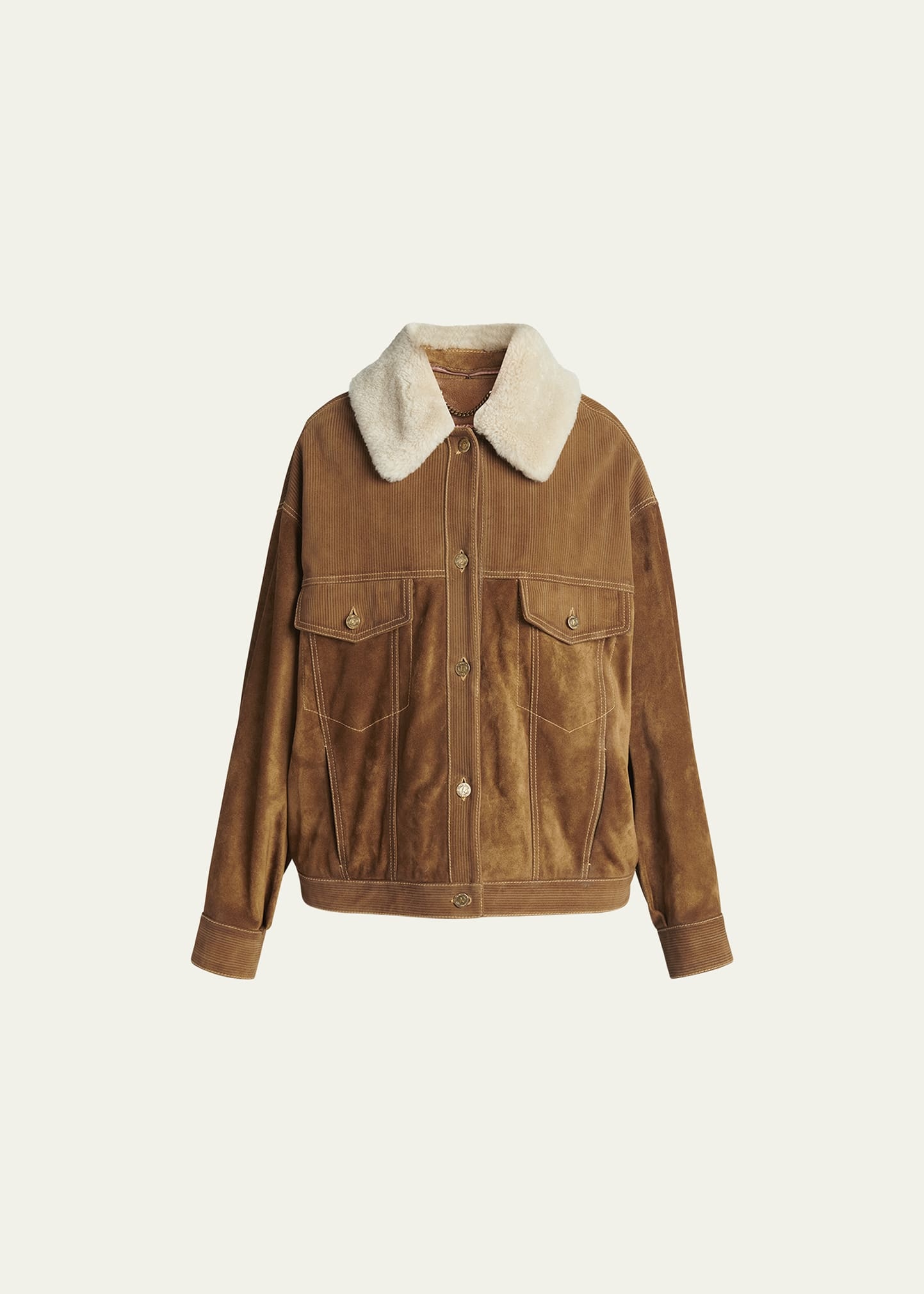 Journey Suede Jacket with Removable Collar - 1
