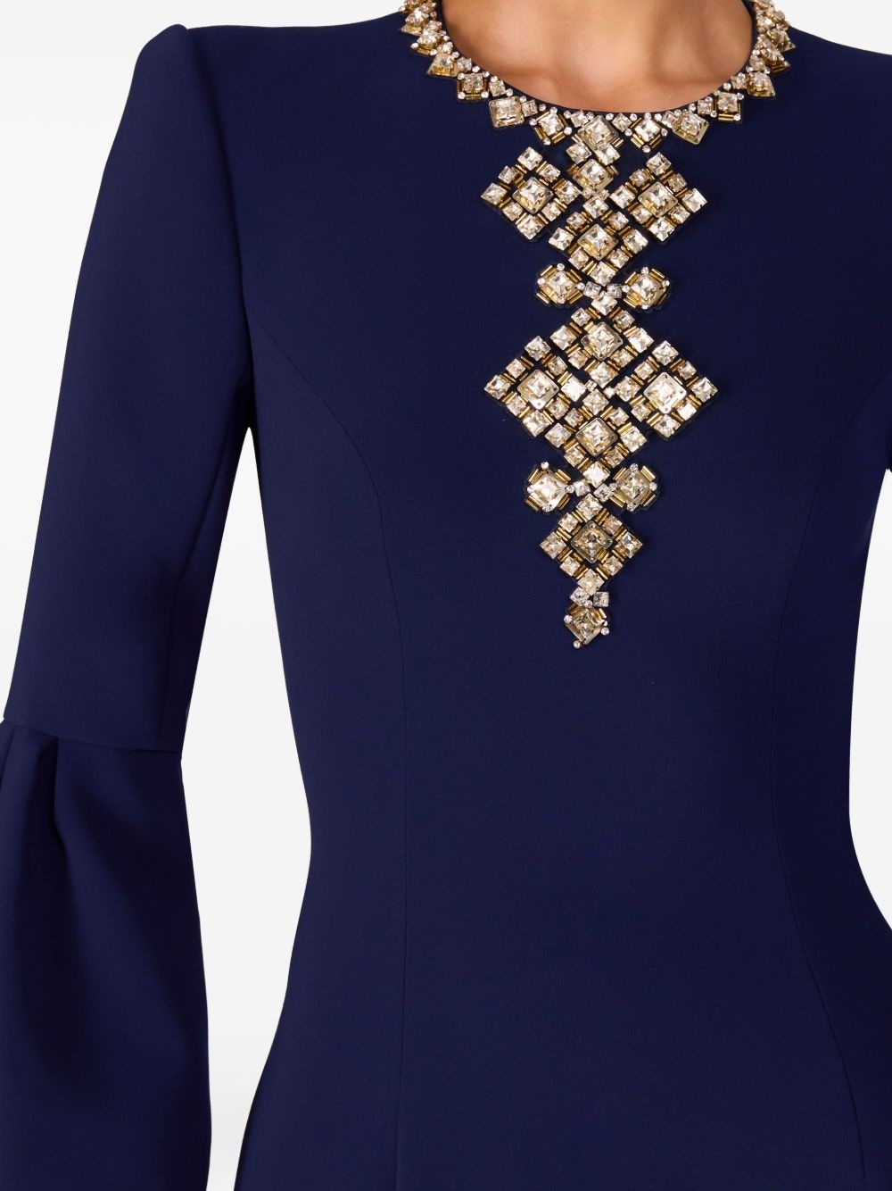 Margoni bell-sleeve embellished midi dress - 5