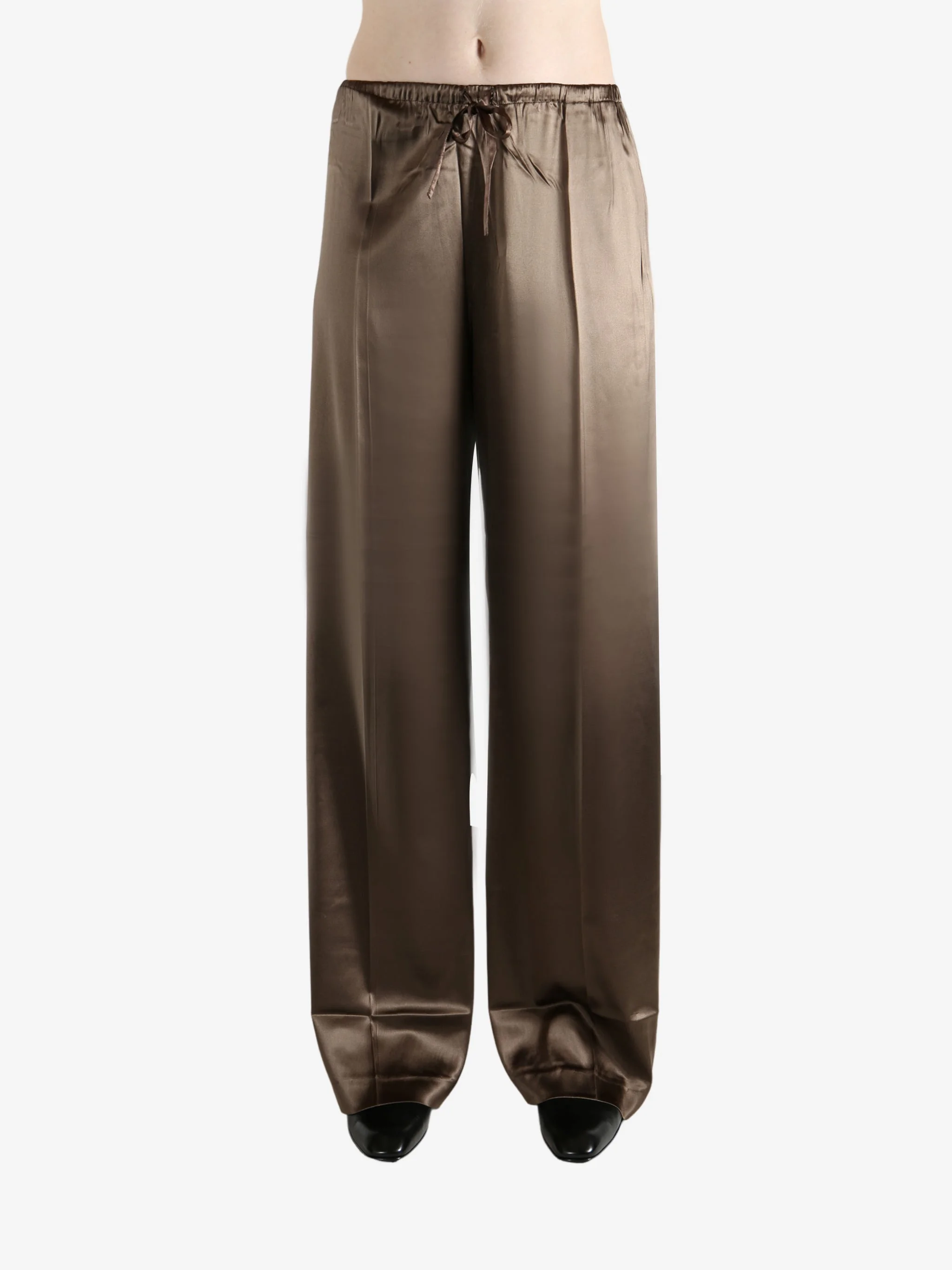 DRIES VAN NOTEN - Women Silk Blend Long Pants - 1