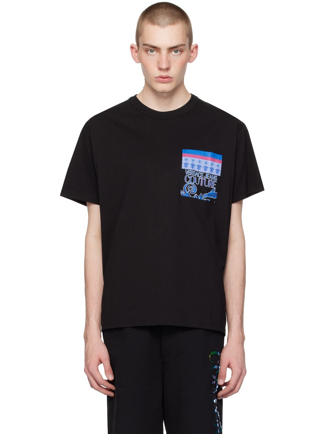 Black Printed T-Shirt - 1