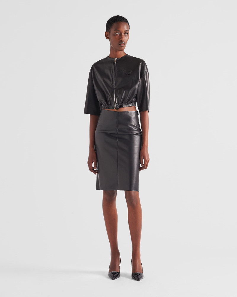 Prada Nappa leather bomber jacket outlook