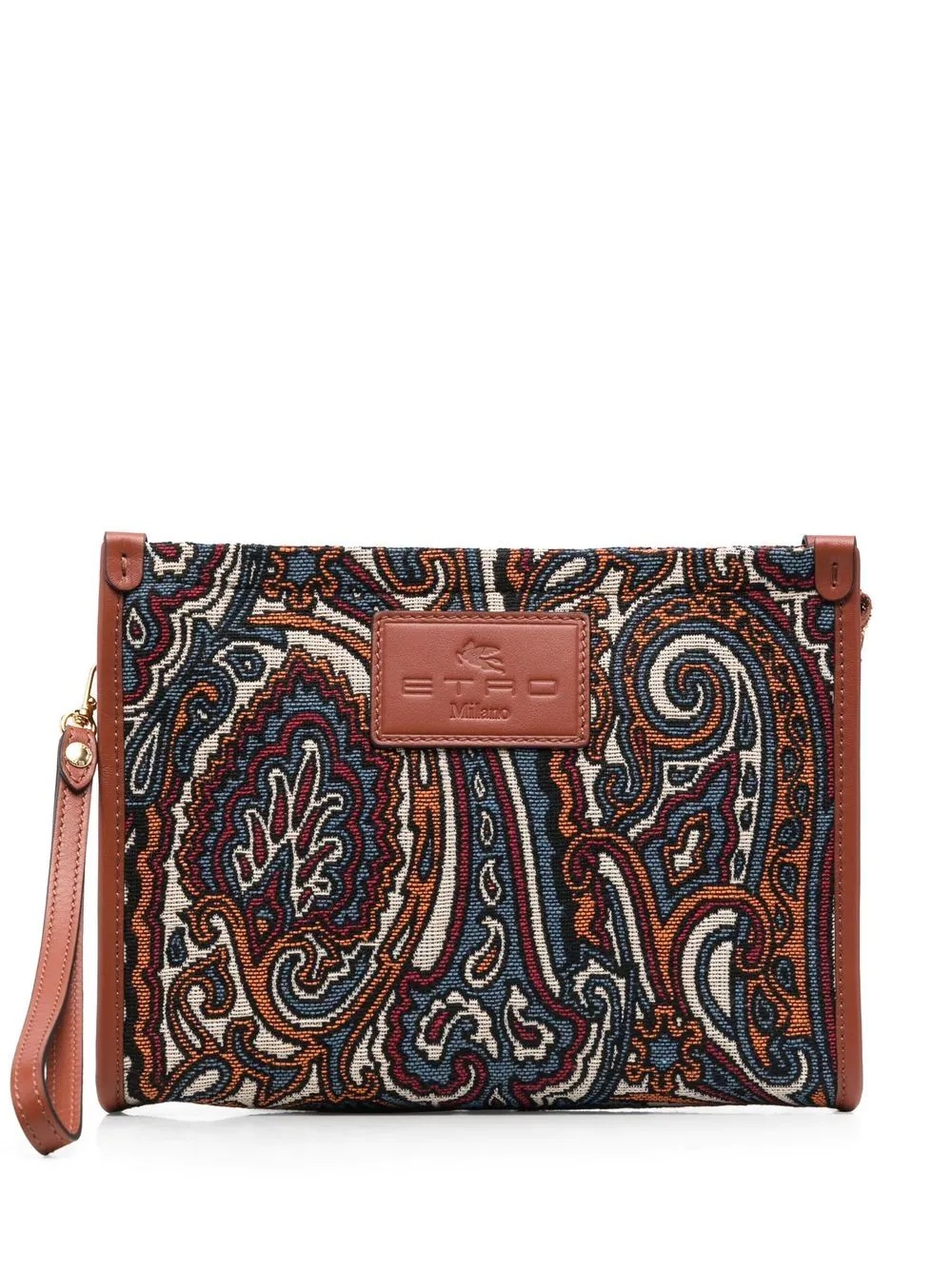 paisley-print clutch bag - 1