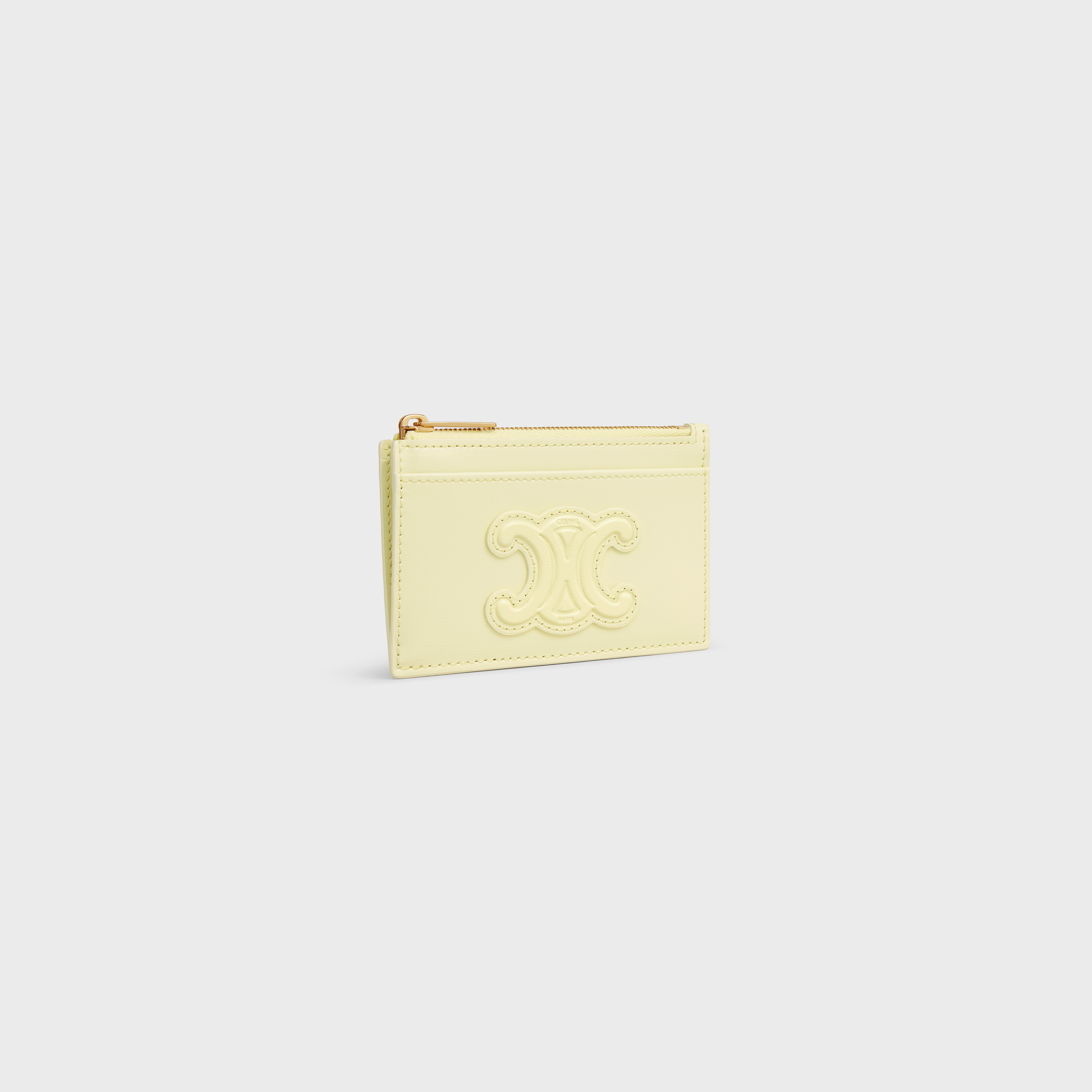 ZIPPED CARD HOLDER CUIR TRIOMPHE IN SHINY CALFSKIN - 2