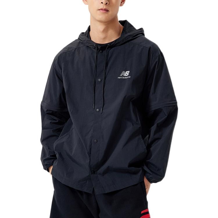 New Balance Logo Print Casual Jacket 'Black' AMJ22368-BK - 3