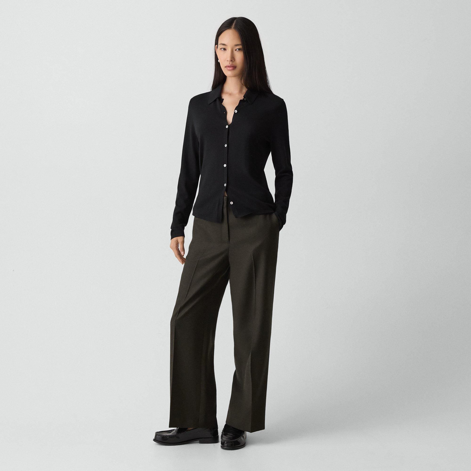 Classic Straight Pant in Sleek Flannel - 3