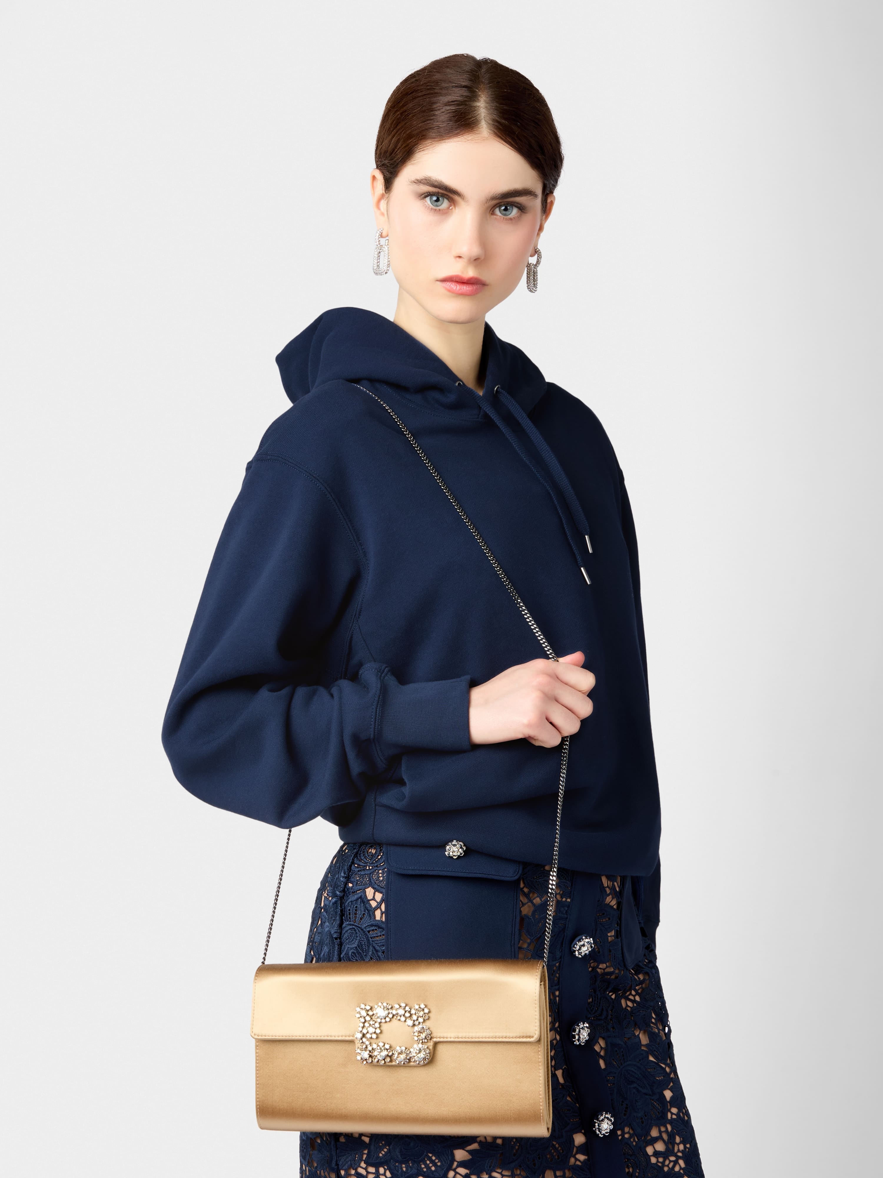 Efflorescence Clutch in satin - 7
