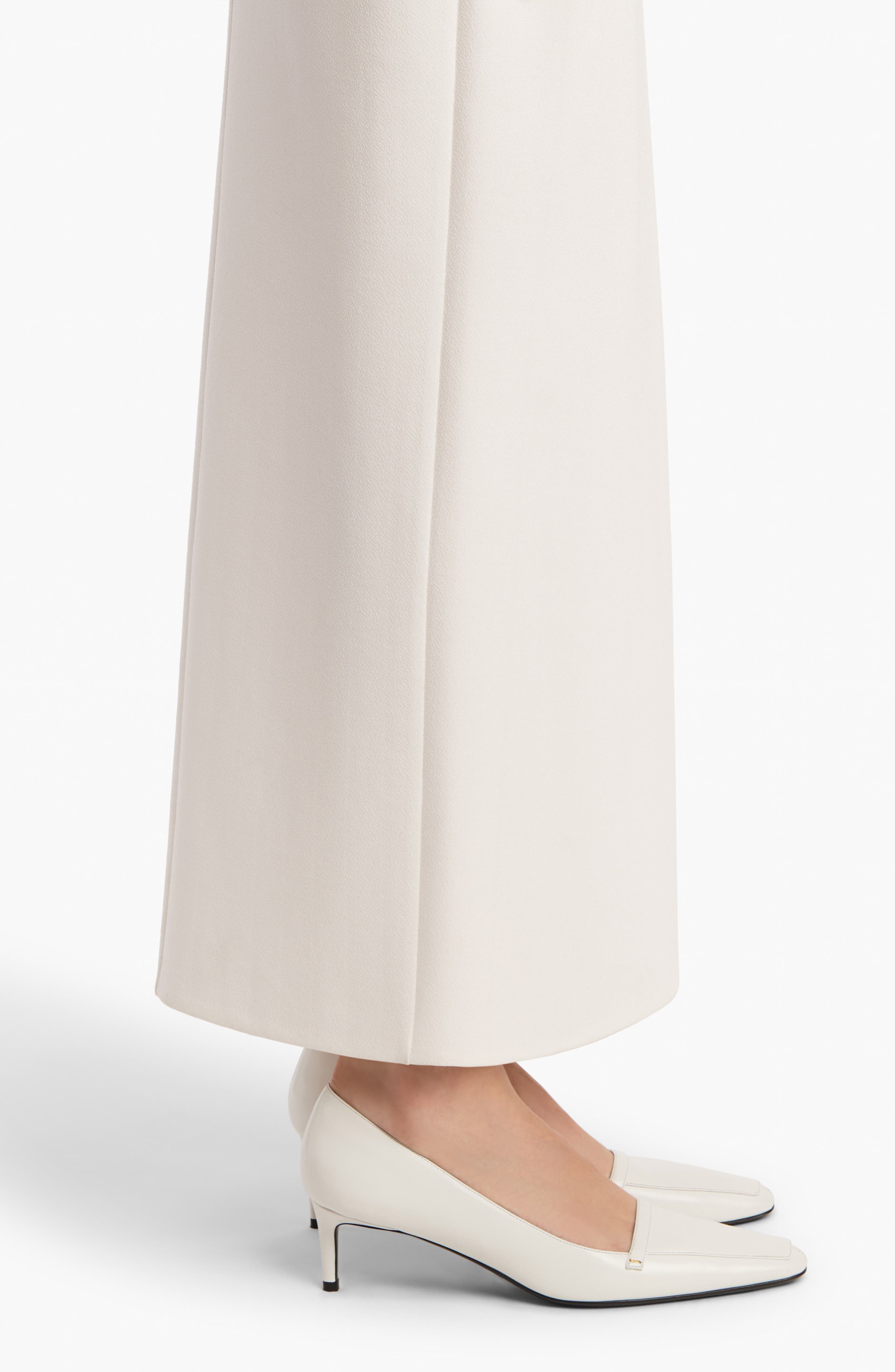 Khaite Lilith Compact Crepe Jersey Maxi Skirt in Chalk at Nordstrom - 4