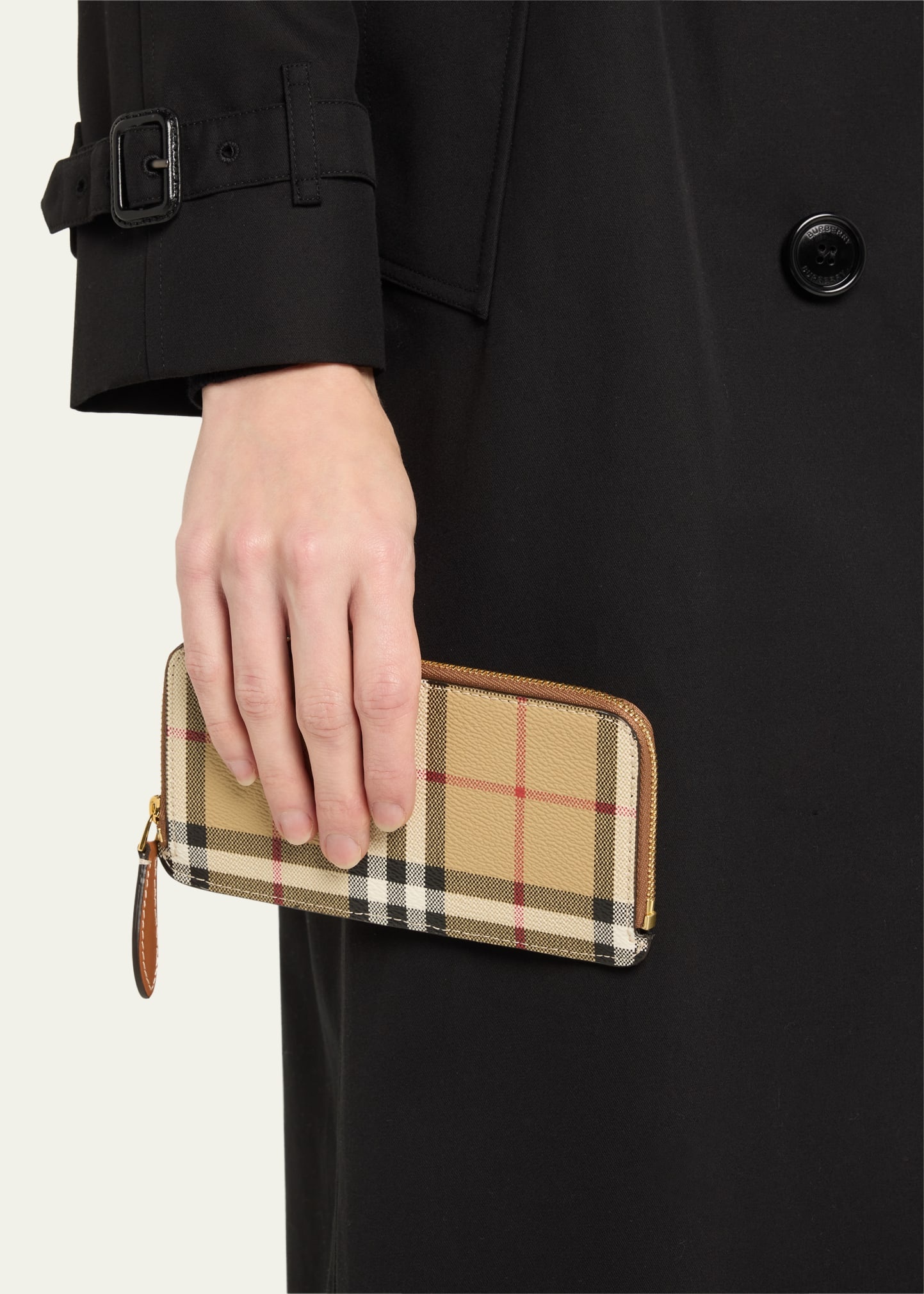 Check Bifold Passport Holder - 2