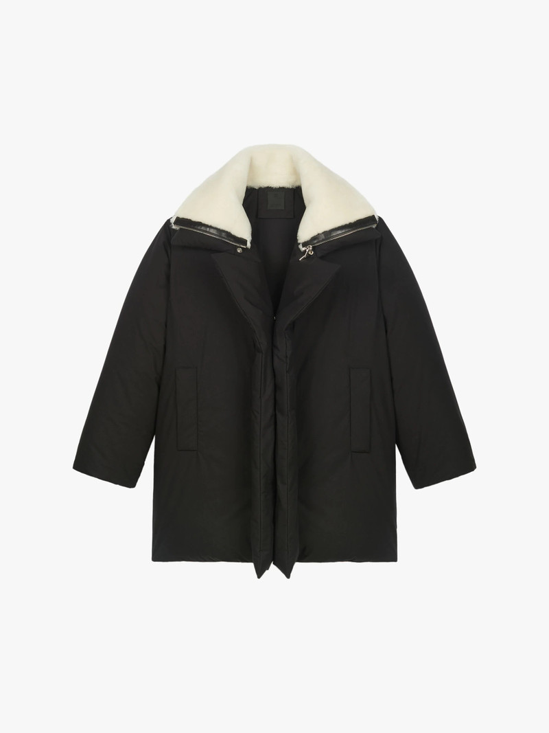 OVERSIZED PUFFA JACKET WITH FAUX FUR COLLAR 1