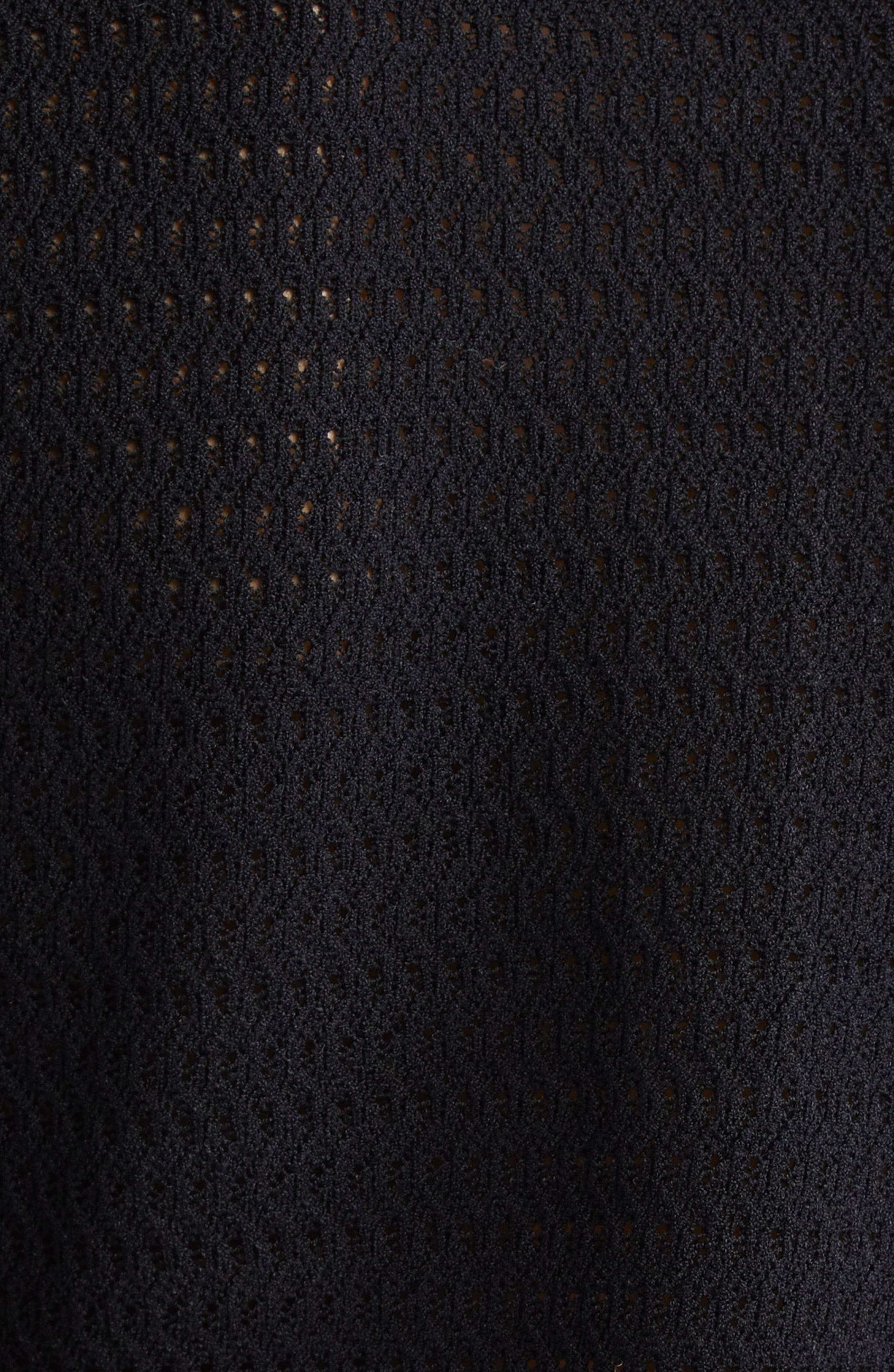 Victoria Beckham Chevron Pointelle Polo Sweater in Black at Nordstrom - 7