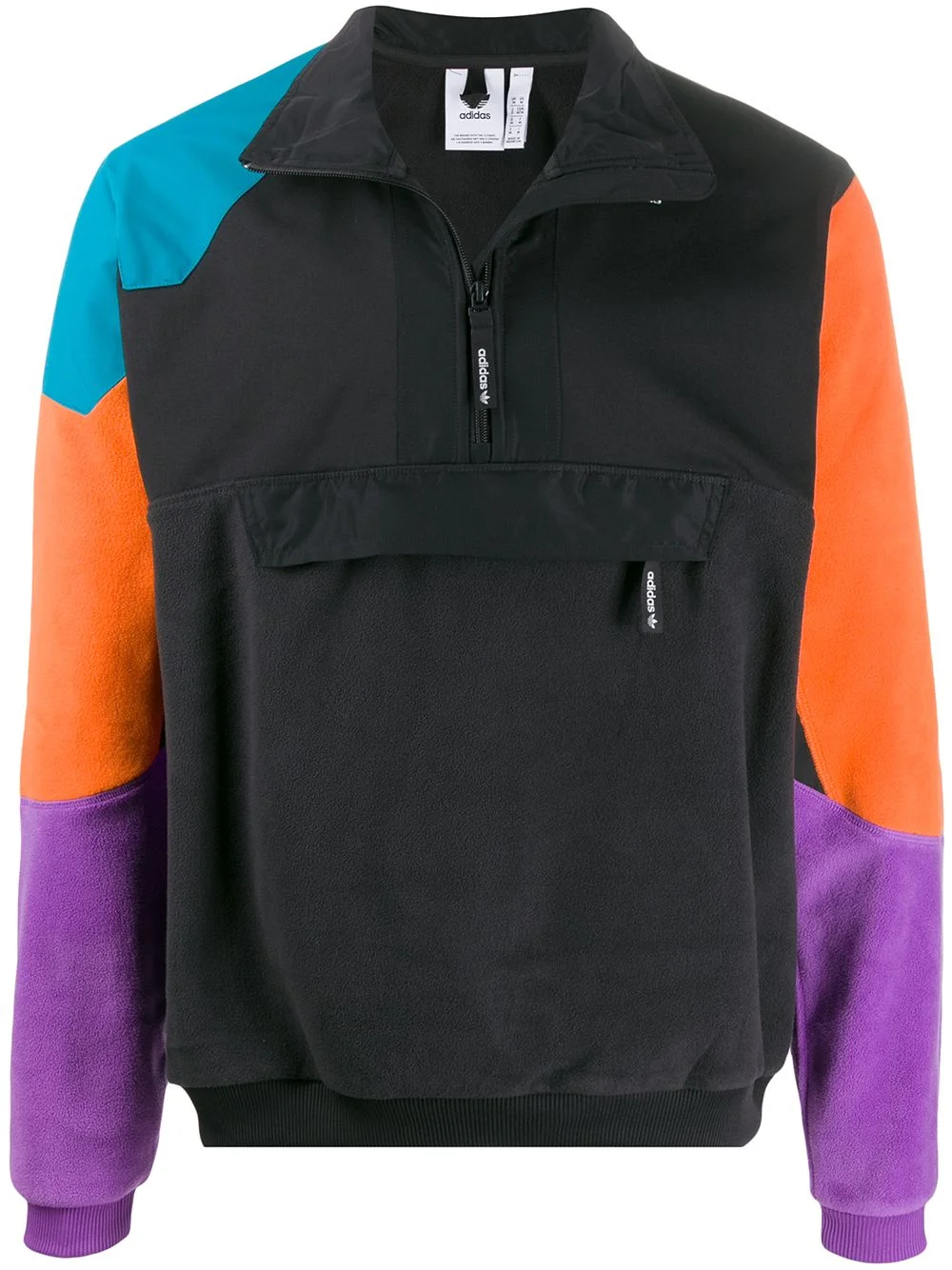colour blocked sport jacket - 1