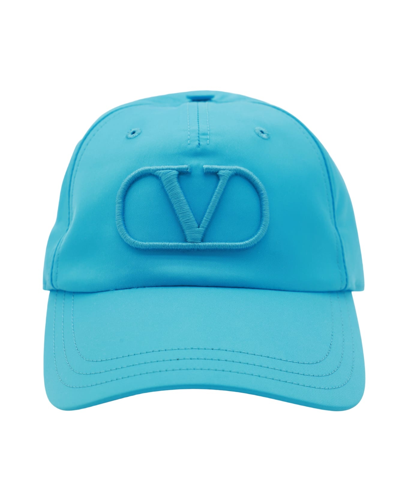 Light Blue Cotton Baseball Cap - 1