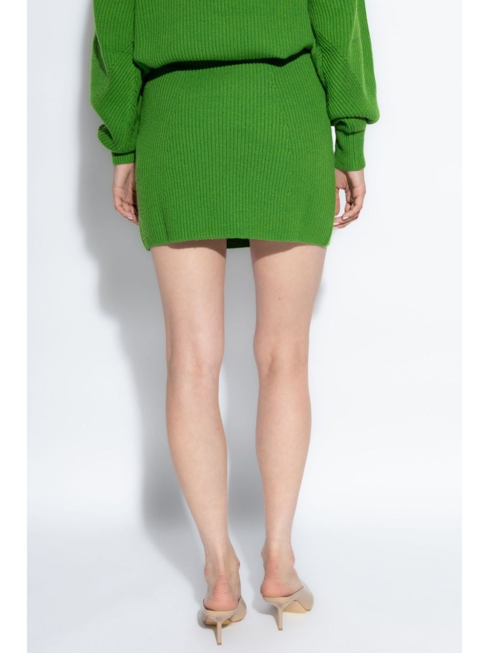 ribbed-knit mini skirt - 4