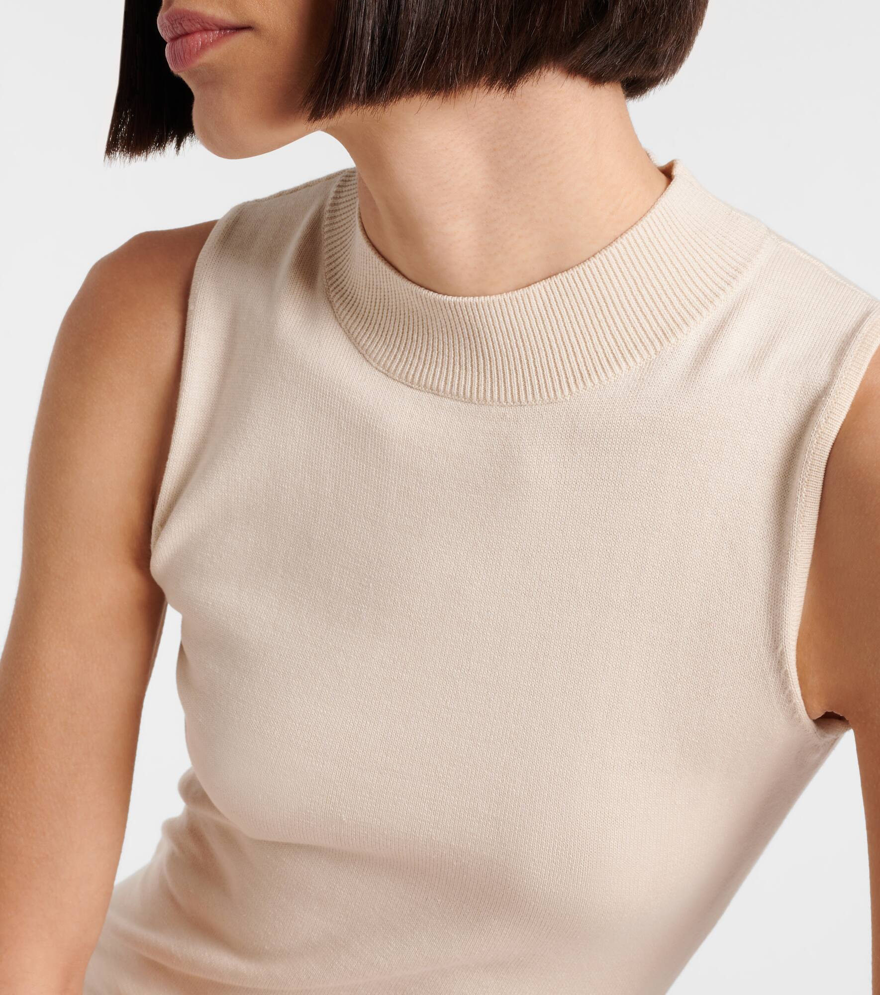 Knitted silk and cotton minidress - 4