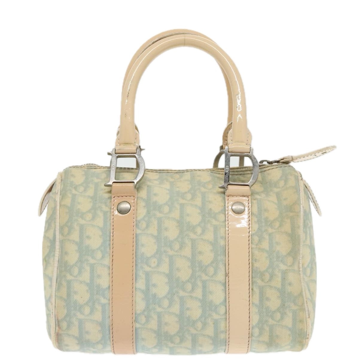 DIOR Trotter Canvas Hand Bag Light Blue Silver - 2