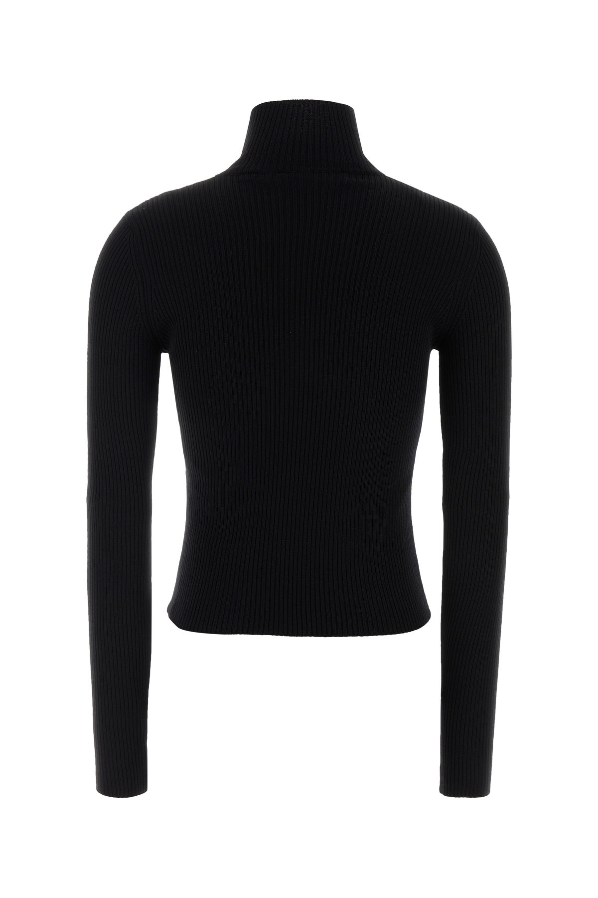 Black wool blend sweater - 2