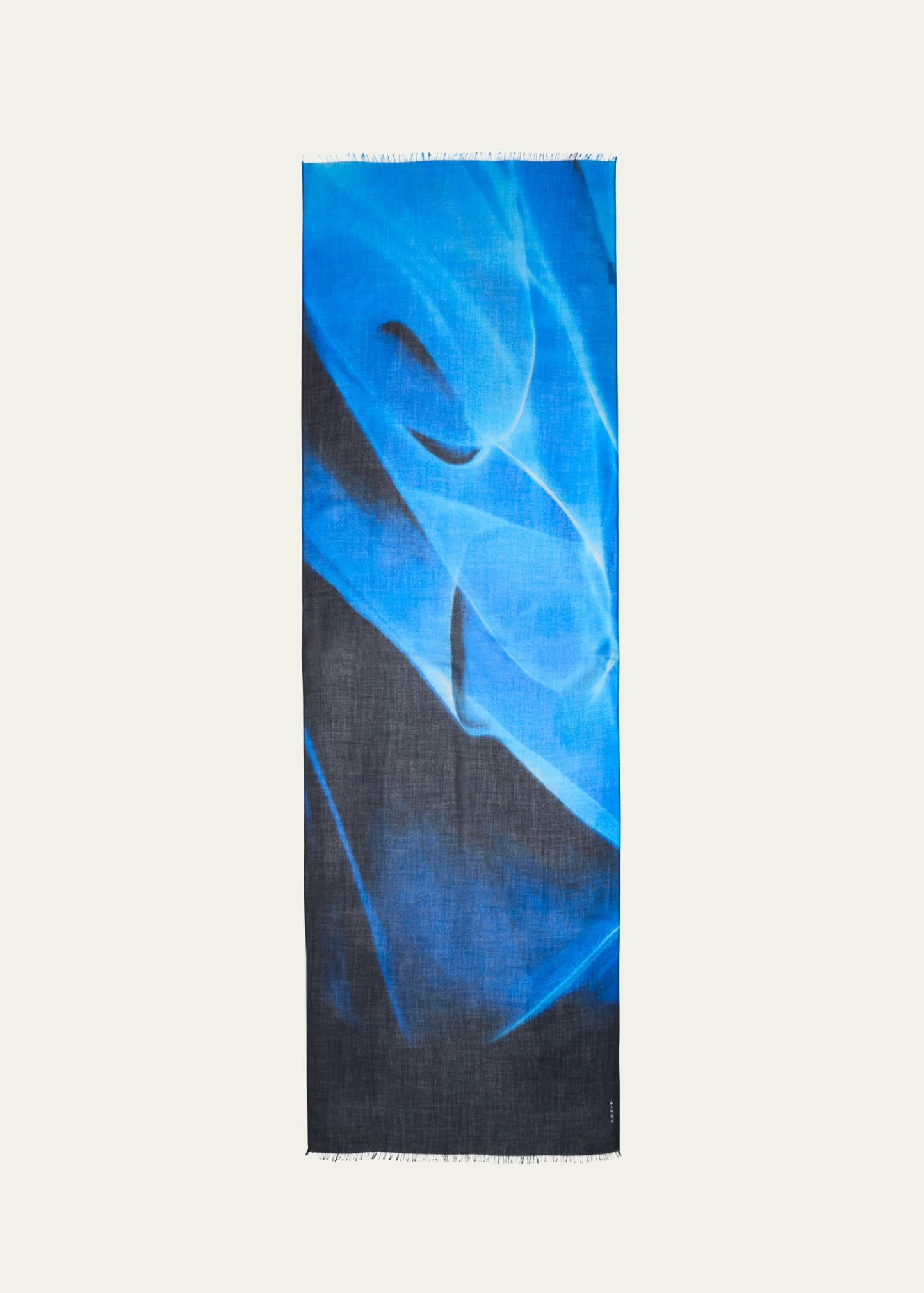 Alyson's Cyanotype Printed Cashmere Scarf - 1