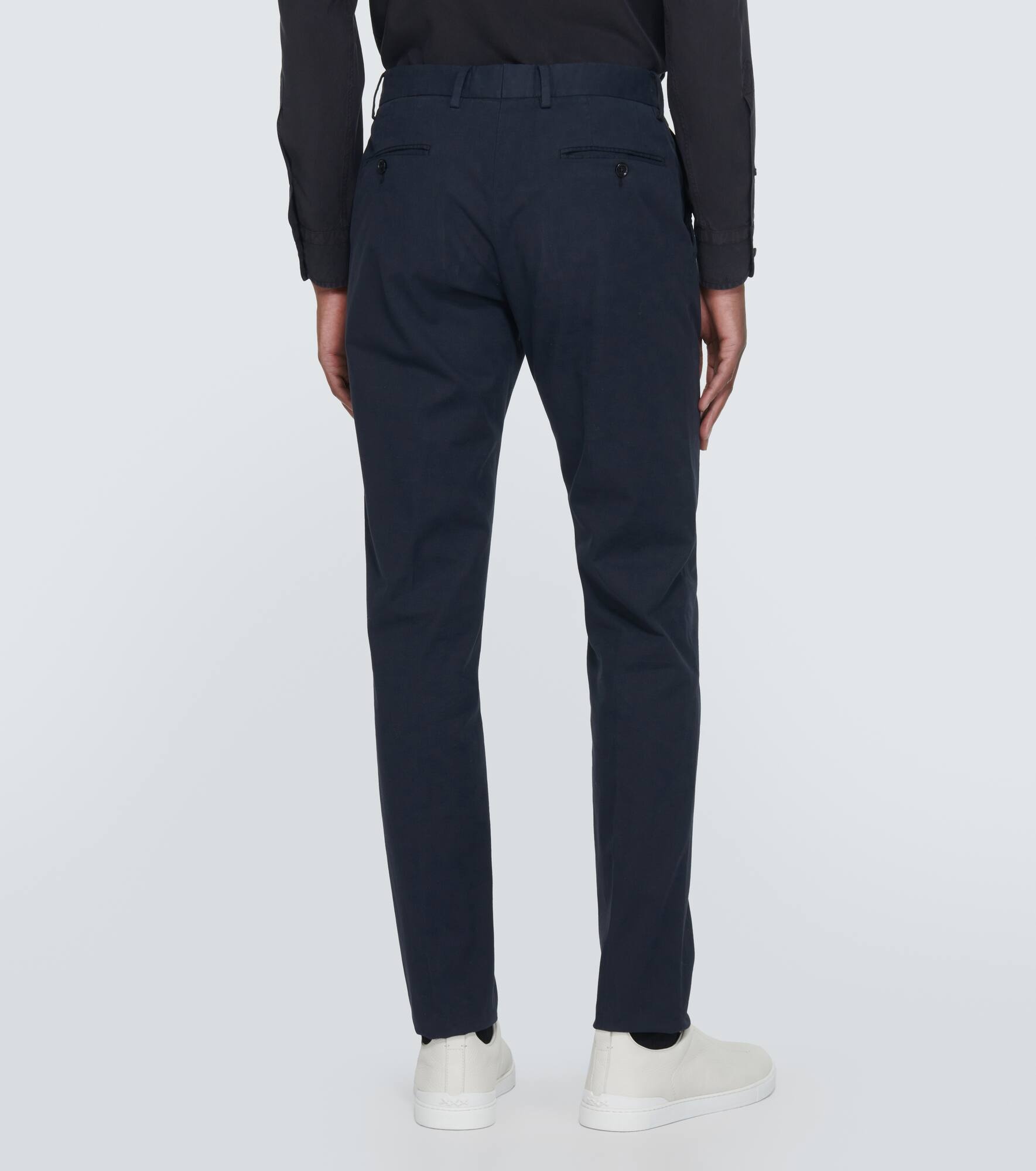 Cotton blend chinos - 4