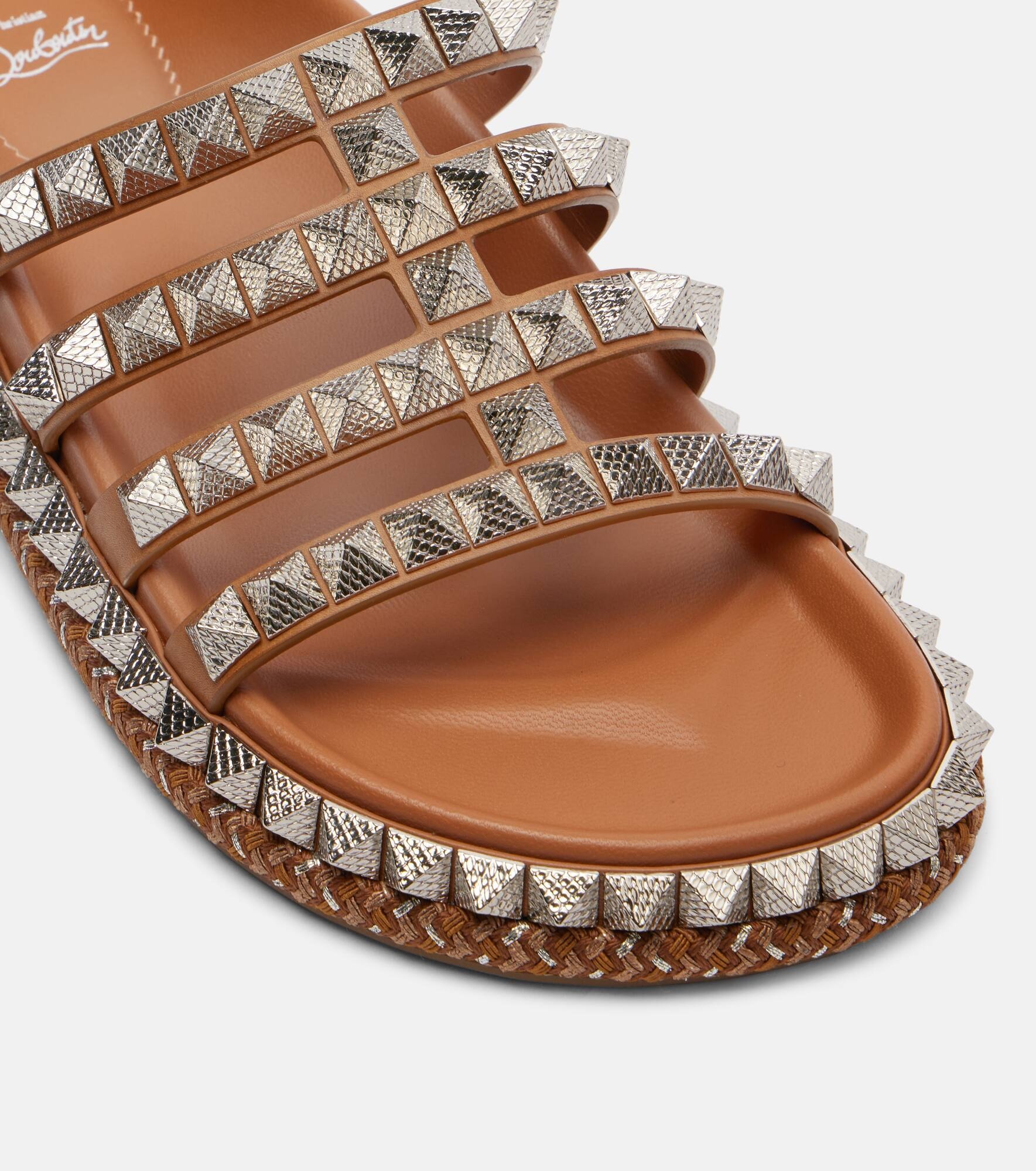 Pyra Hallulila studded leather slides - 5