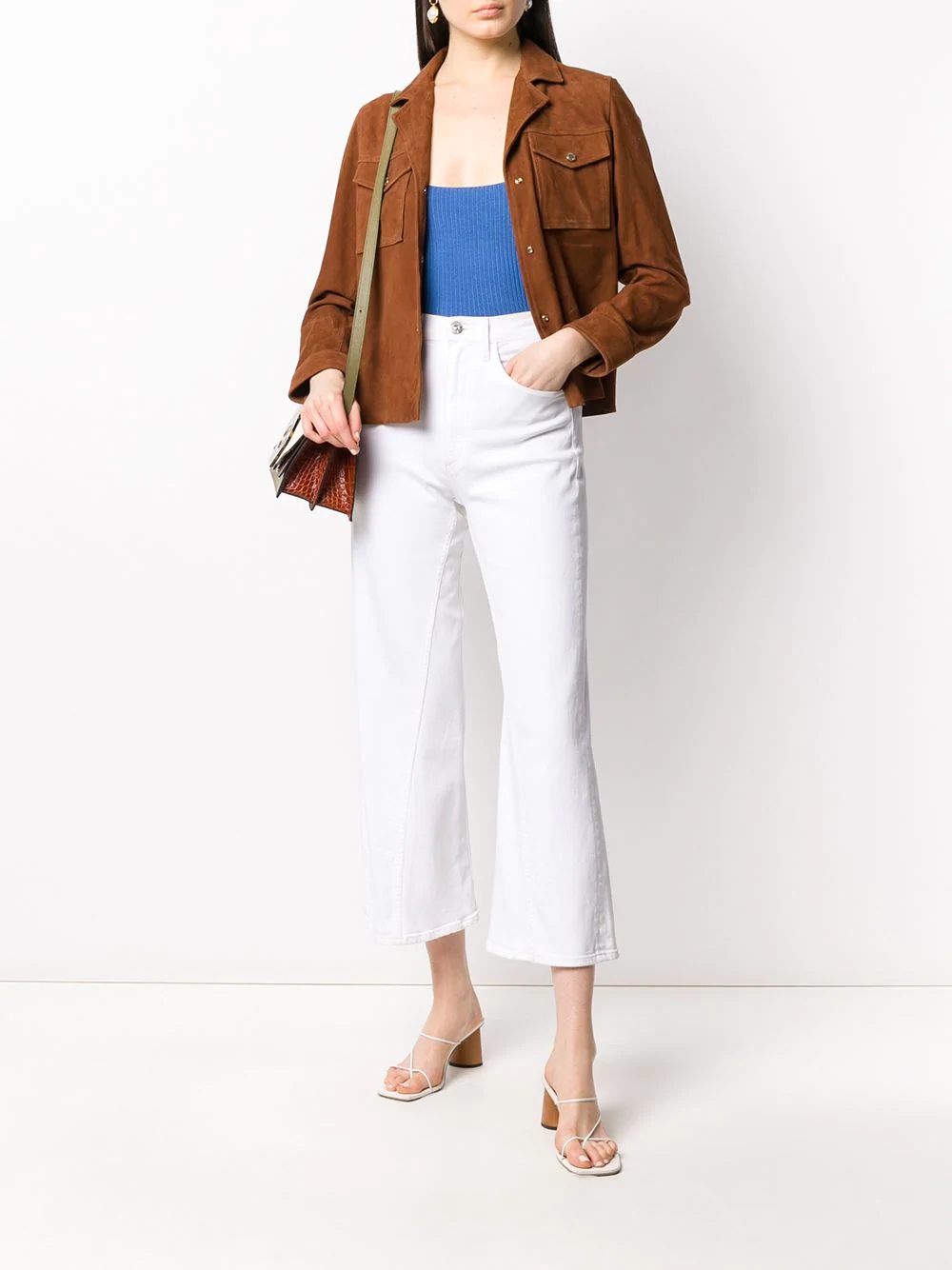 suede boxy fit jacket - 2