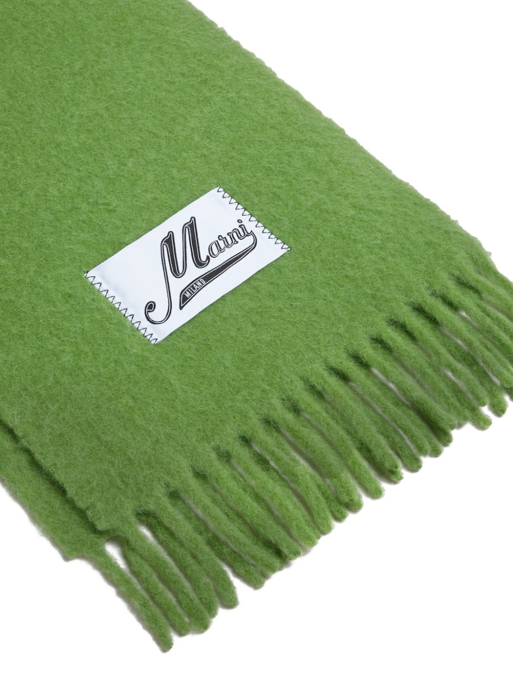 logo-patch alpaca wool-blend scarf - 2