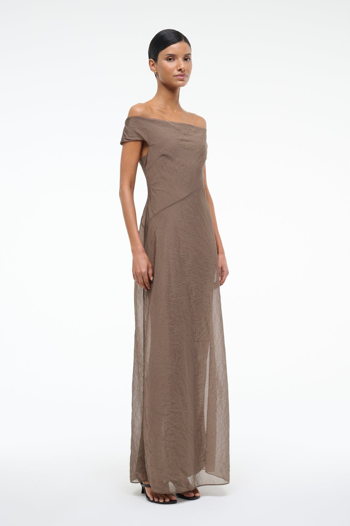 STAUD CHEYENNE DRESS TAUPE - 3