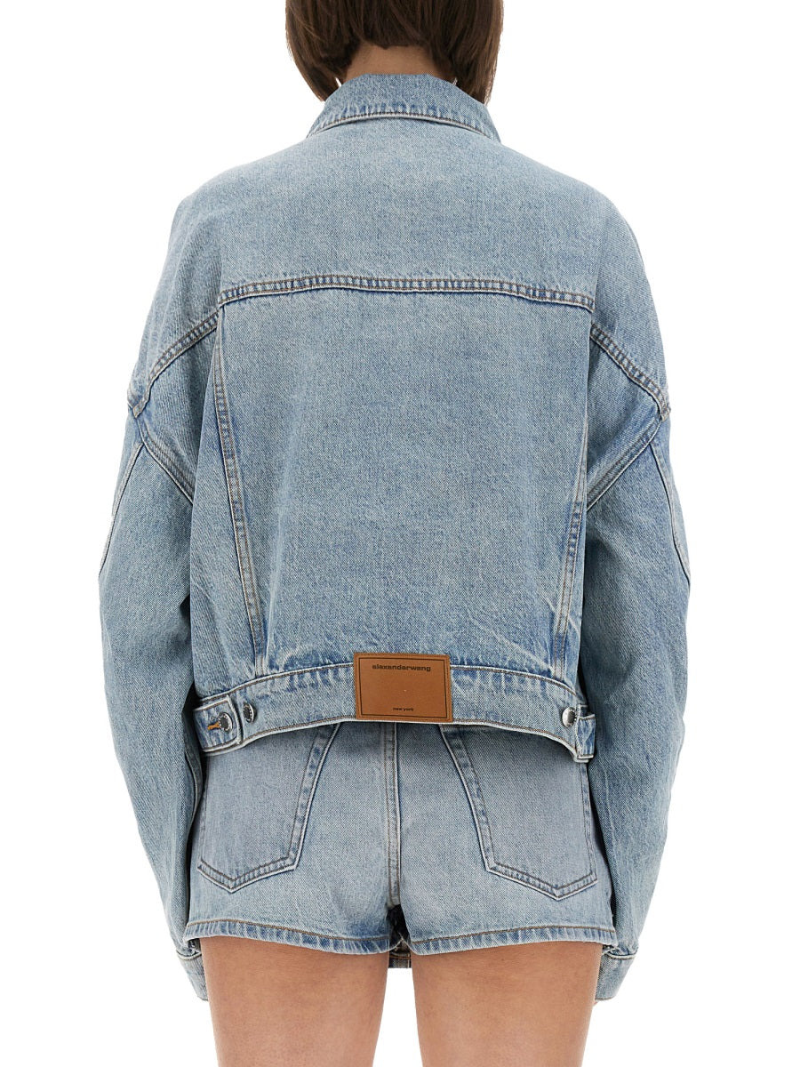 Alexander Wang Women Denim Clip-On Trucker Jacket - 3
