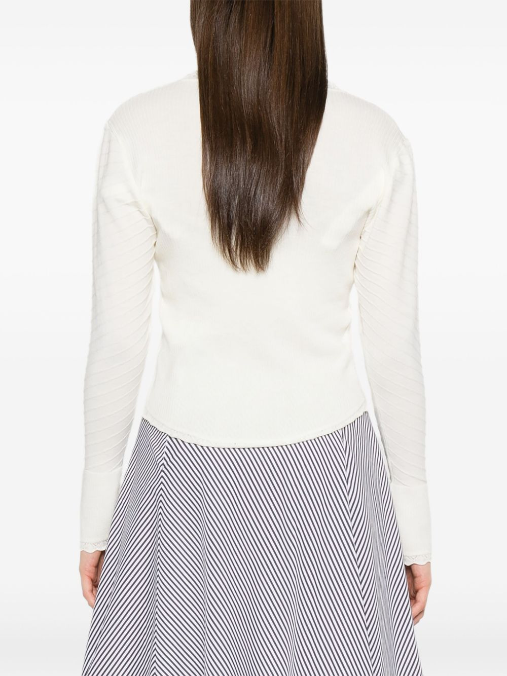 cut-out knitted top - 4