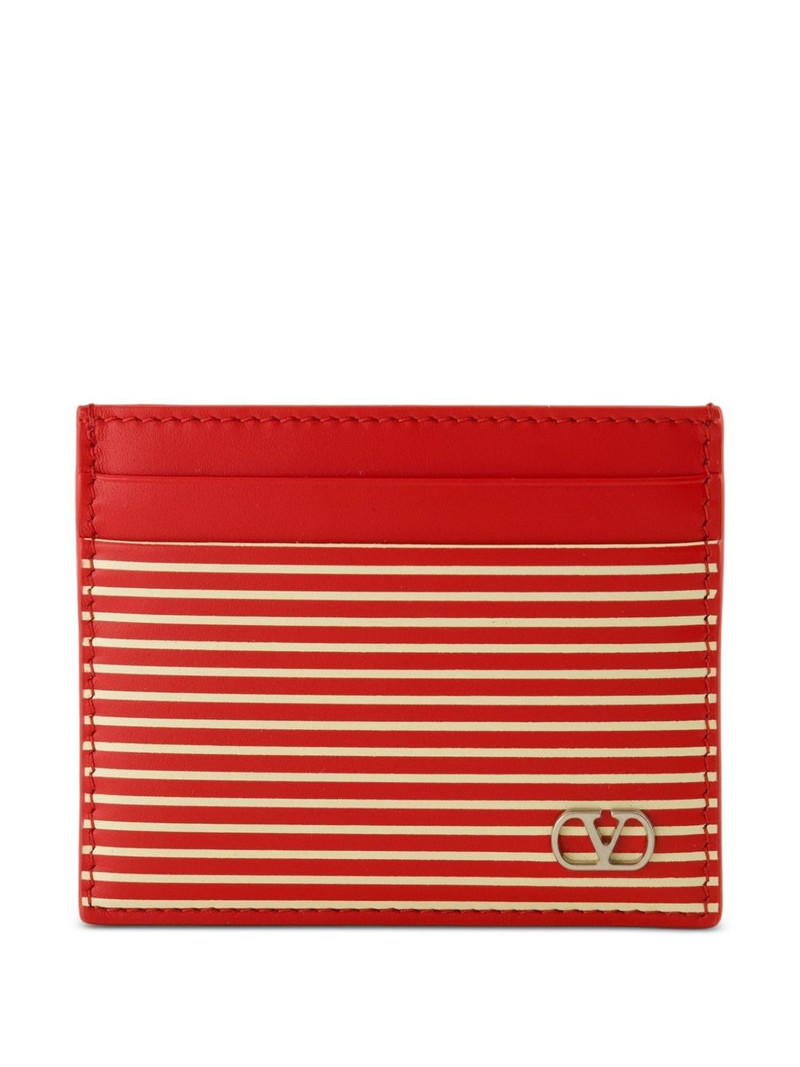 VLogo Signature striped cardholder 1