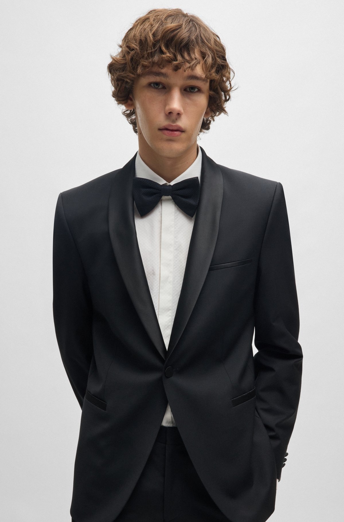 SLIM-FIT SHIRT IN STRUCTURED STRETCH COTTON - 6