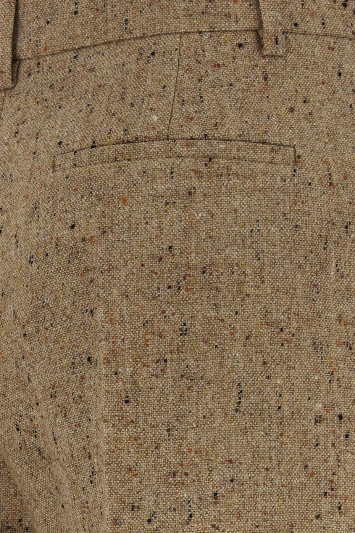 Melange sand wool palazzo pant - 3