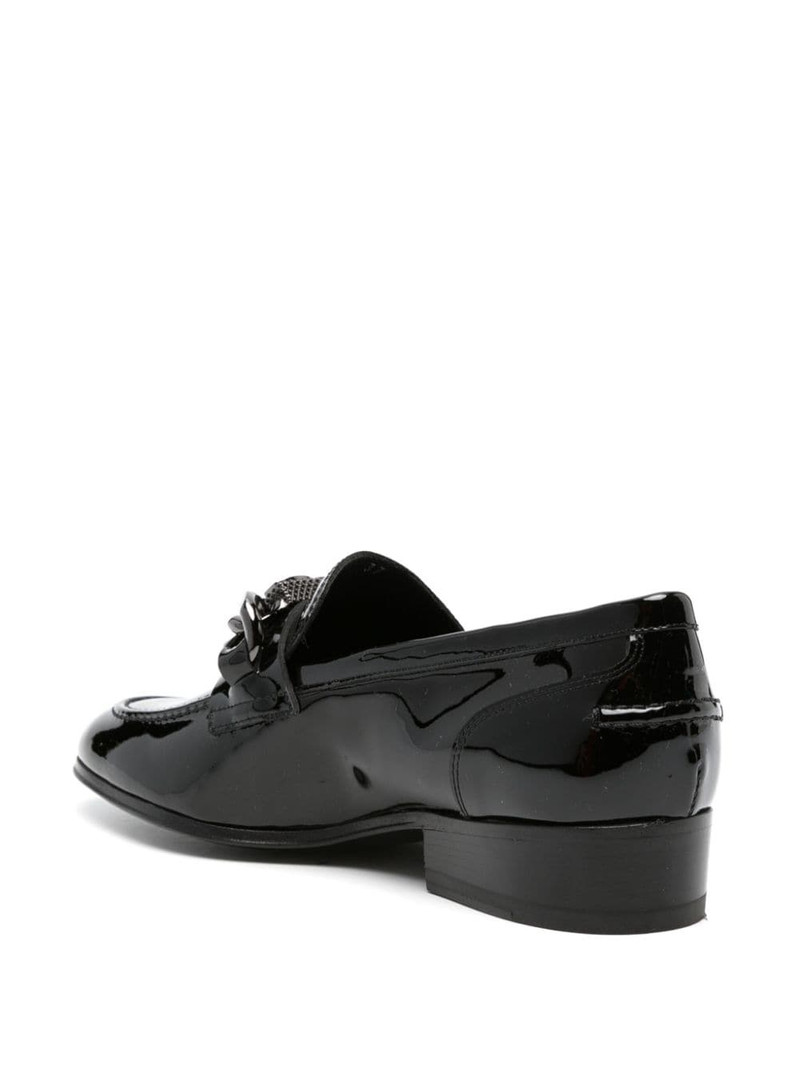 buckle-embellished patent leather loafers 3
