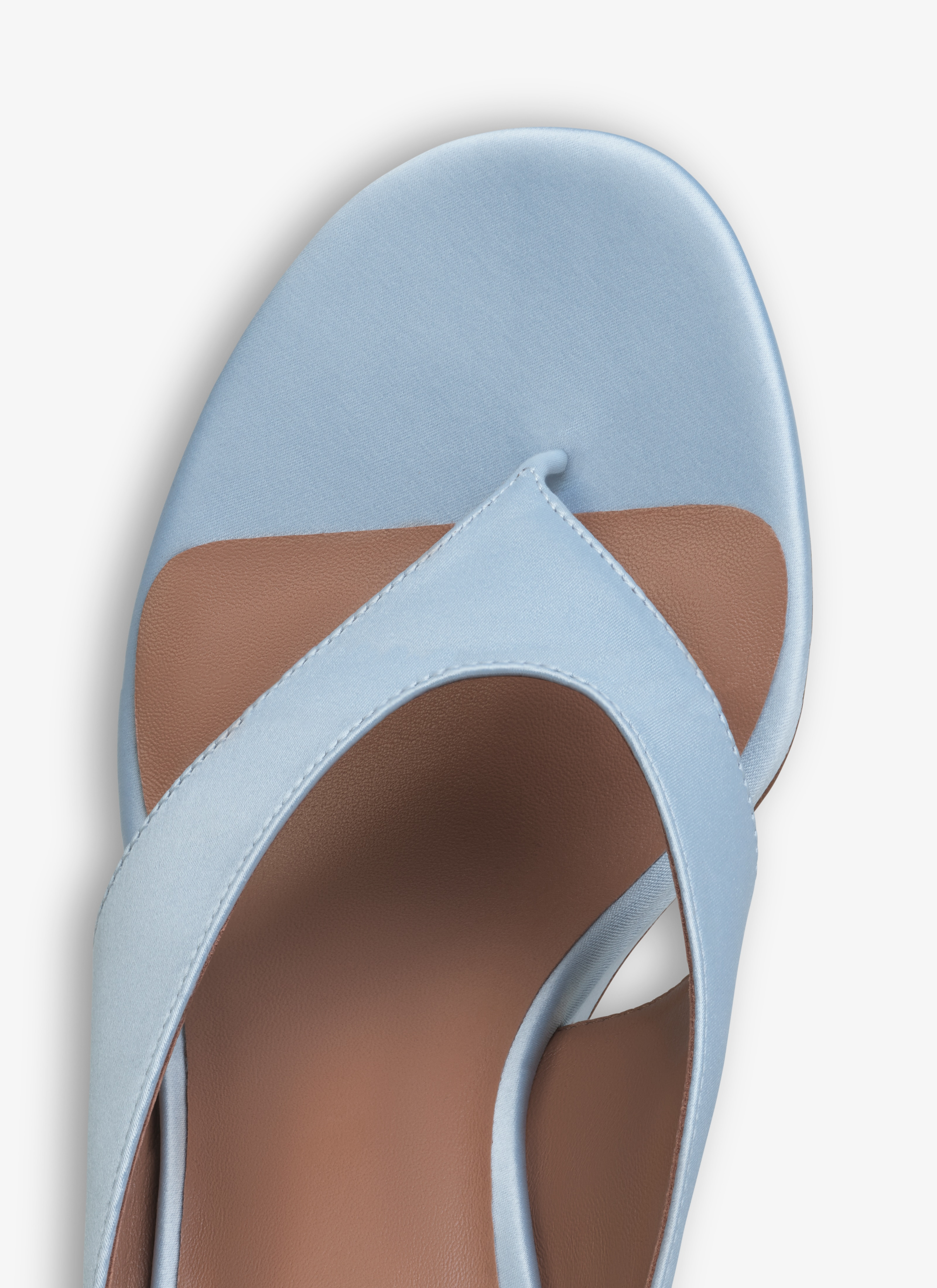 CUBE THONG MULES IN SATIN - 4