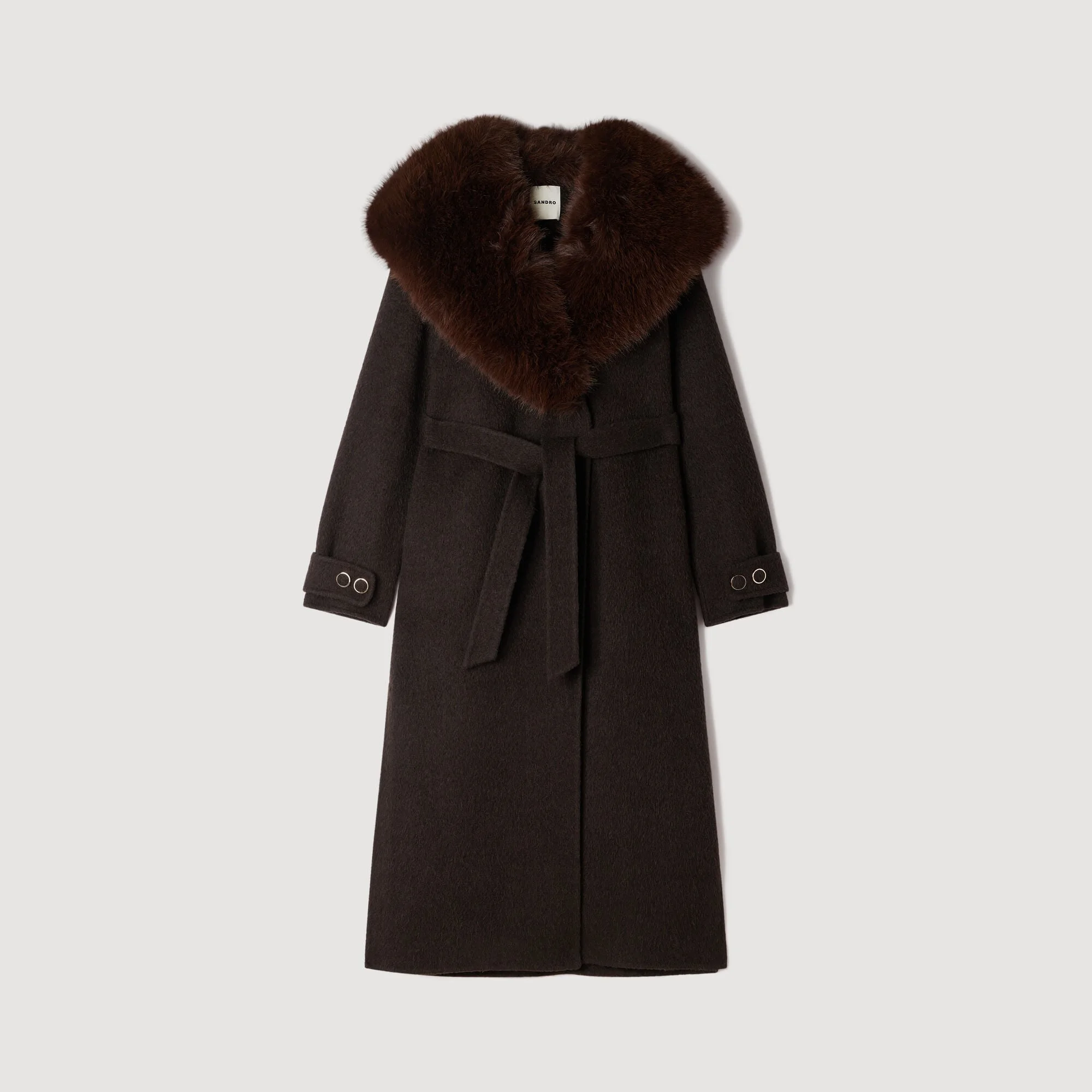 COAT WITH SHEARLING COLLAR - 1
