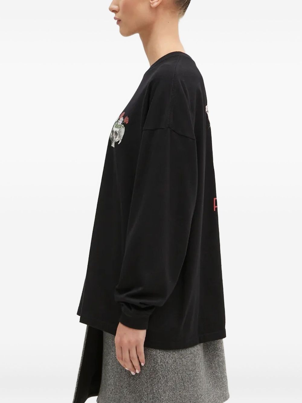 graphic-print long-sleeve top - 3