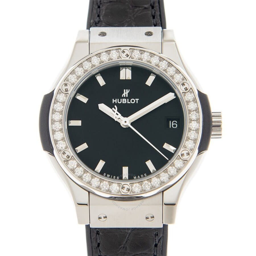 Hublot Classic Fusion Quartz Diamond Black Dial Ladies Watch 581.NX.1171.LR.1104 - 2