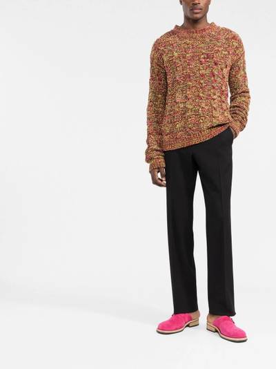 Marni cable-knit round-neck knitted jumper outlook