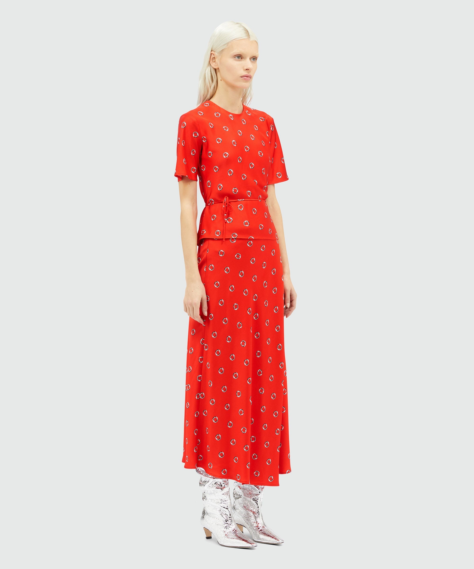 Fluid viscose print skirt - 4