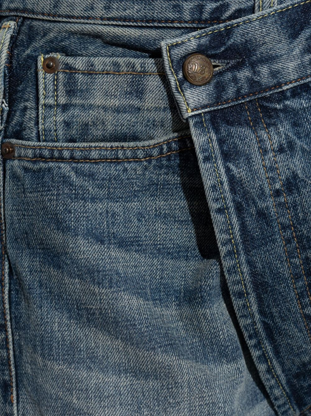 crossover-waist jeans - 5