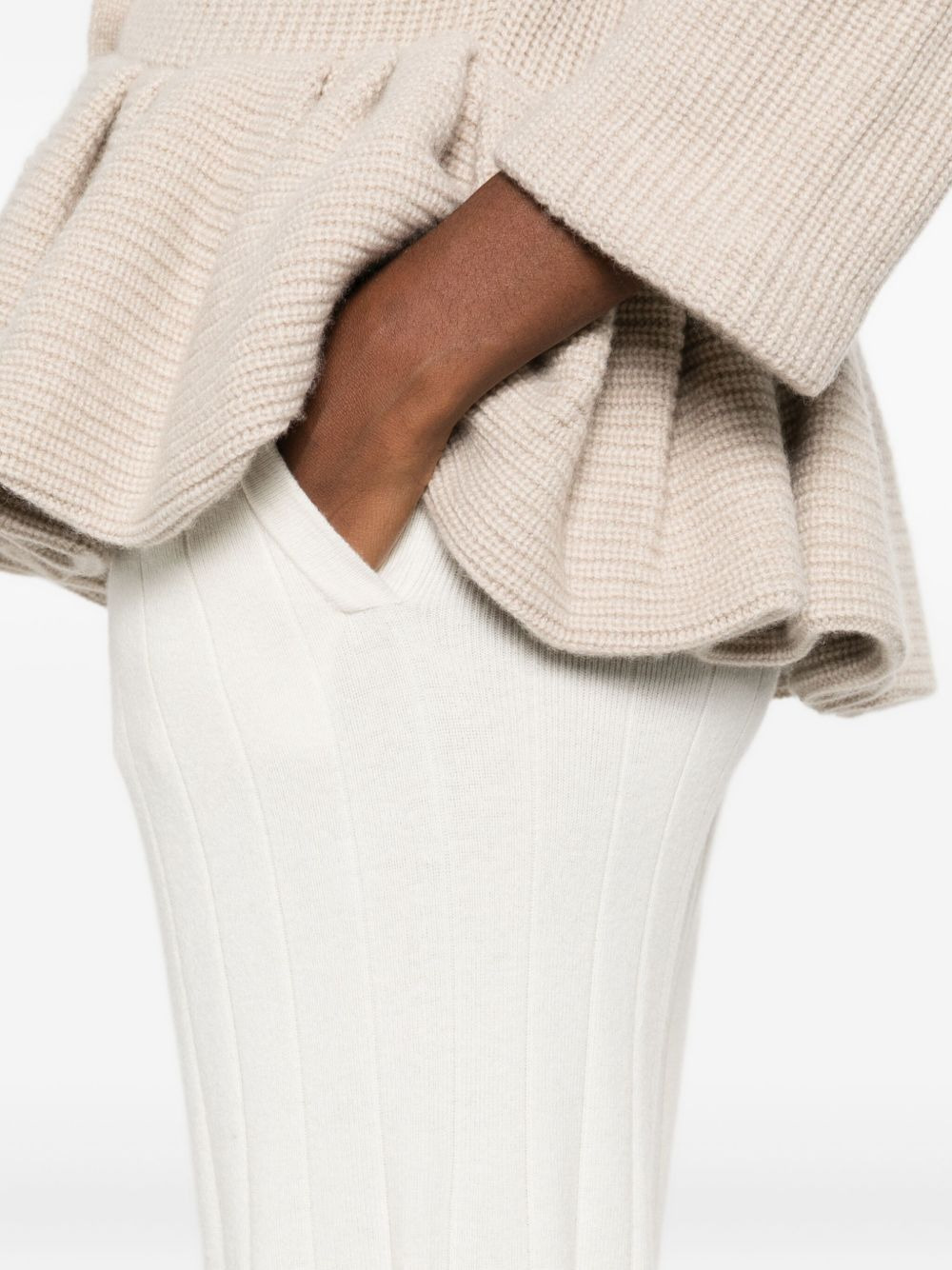 ribbed knit trousers - 5