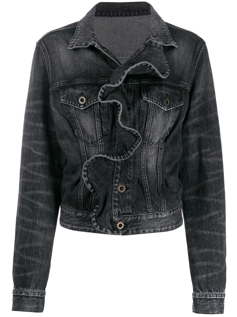 ruffled denim jacket 1