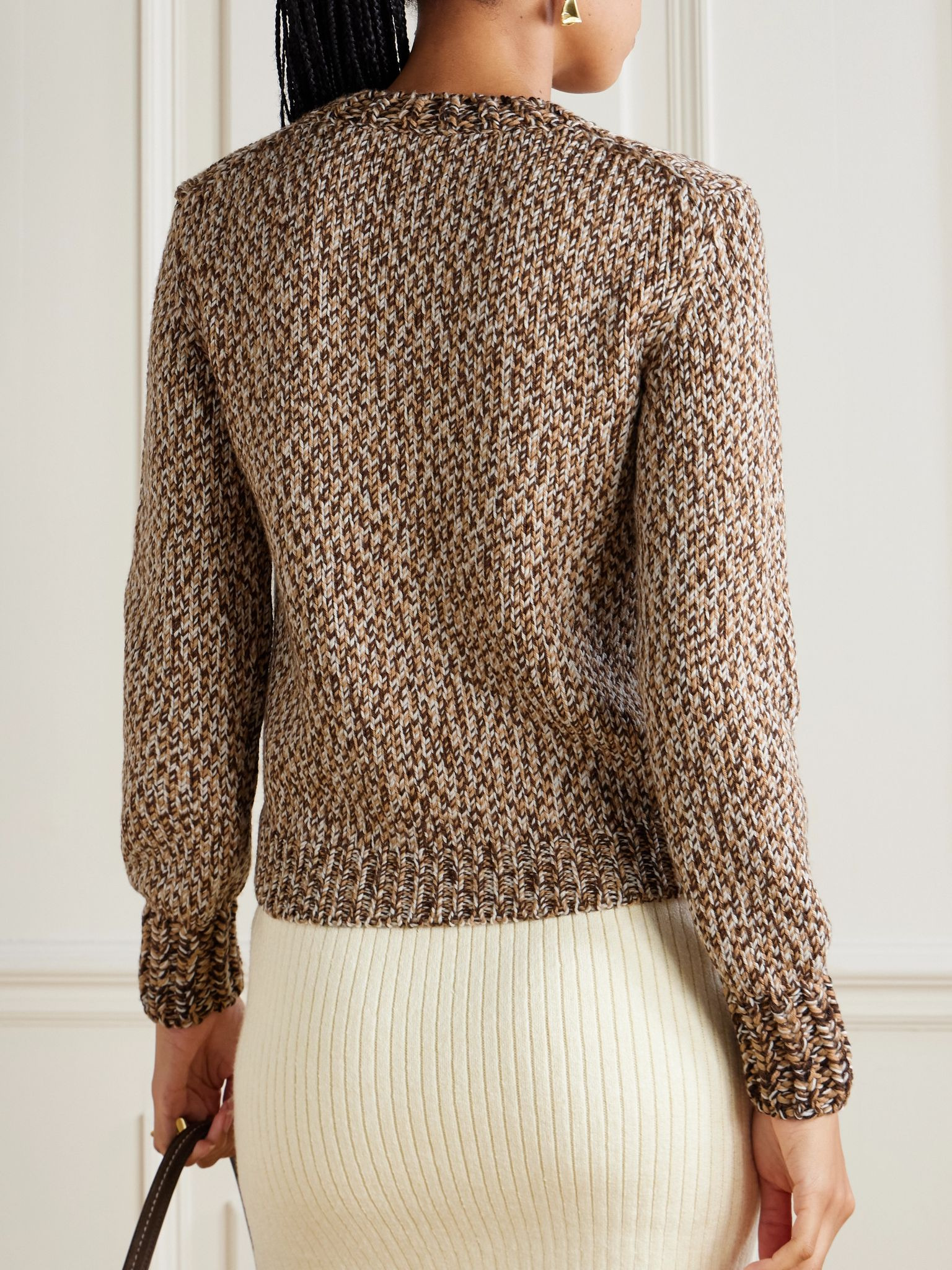 Archivio DNA appliquéd wool sweater Light brown - 3