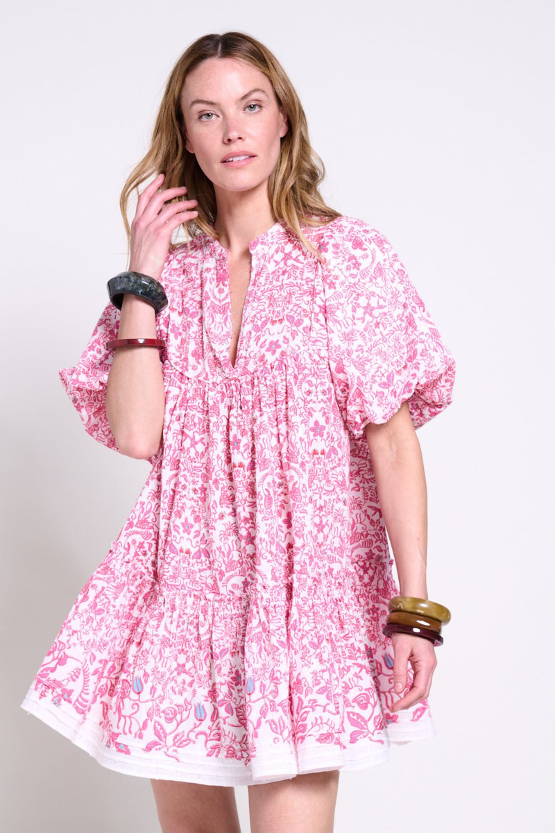 Mini Dress Cruz - Pink Tiare 1