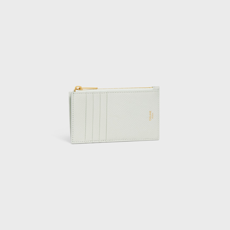 CELINE ZIPPED COMPACT CARD HOLDER ESSENTIALS in Grained Calfskin outlook