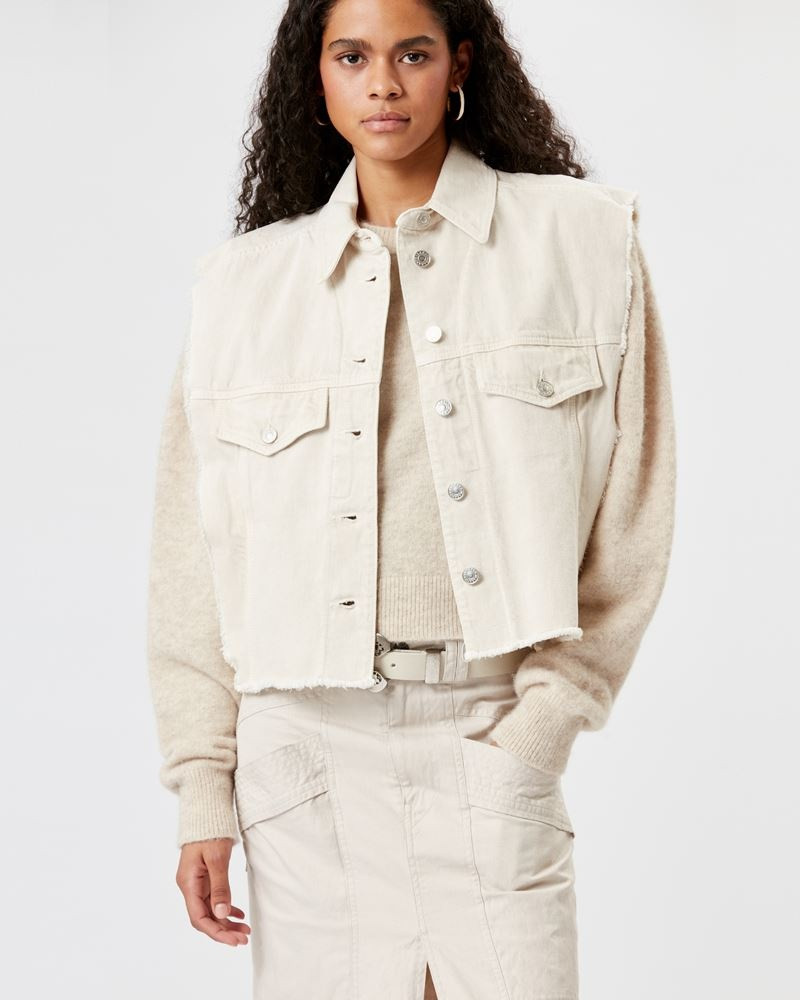 Isabel Marant Étoile TYRA SLEEVELESS DENIM JACKET outlook