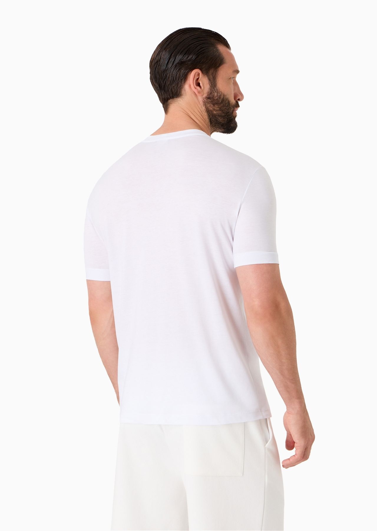 Short-sleeved Pima cotton jersey T-shirt - 3