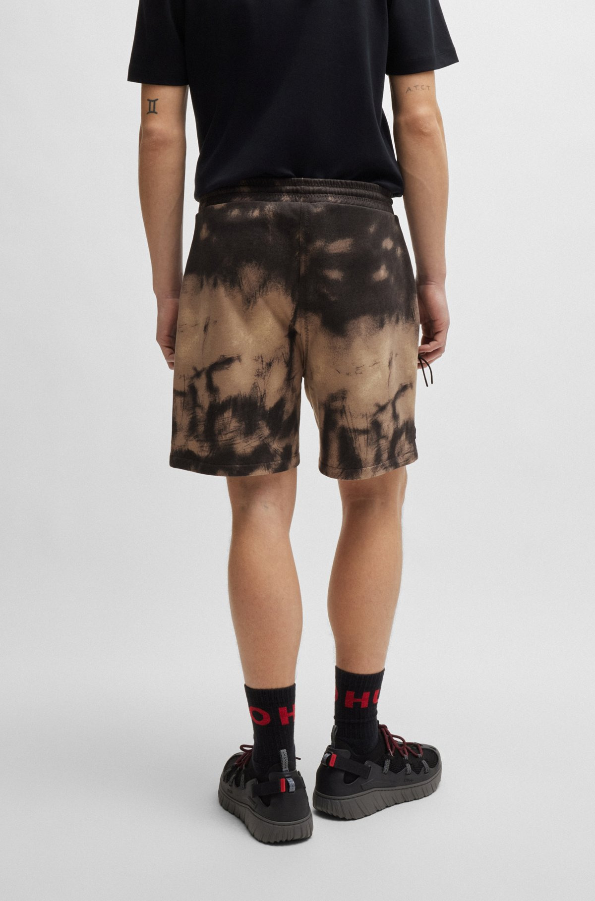 COTTON-TERRY RELAXED-FIT SHORTS WITH LOGO PRINT - 5