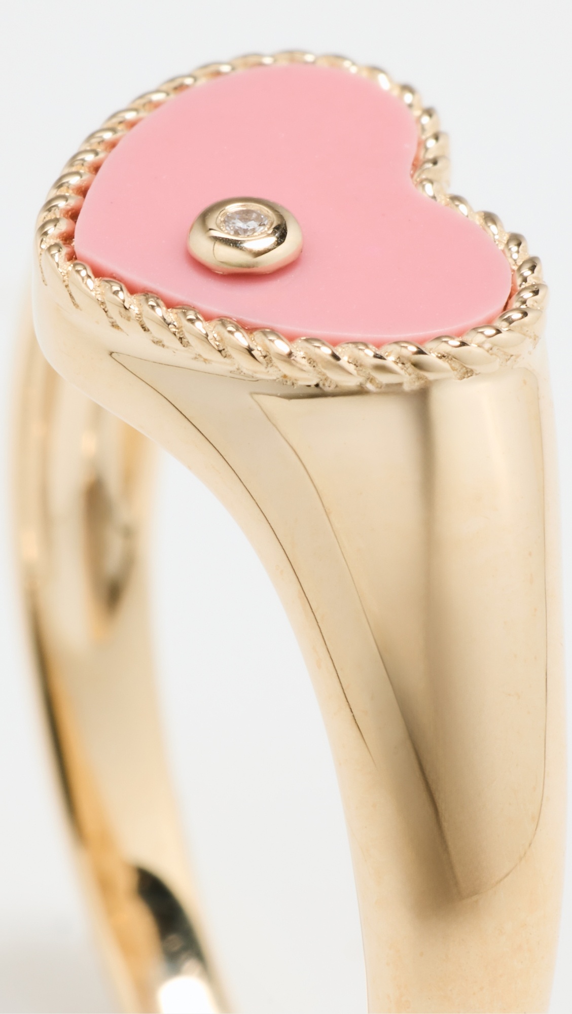 Baby Chevaliere Coeur Rose Ring - 4