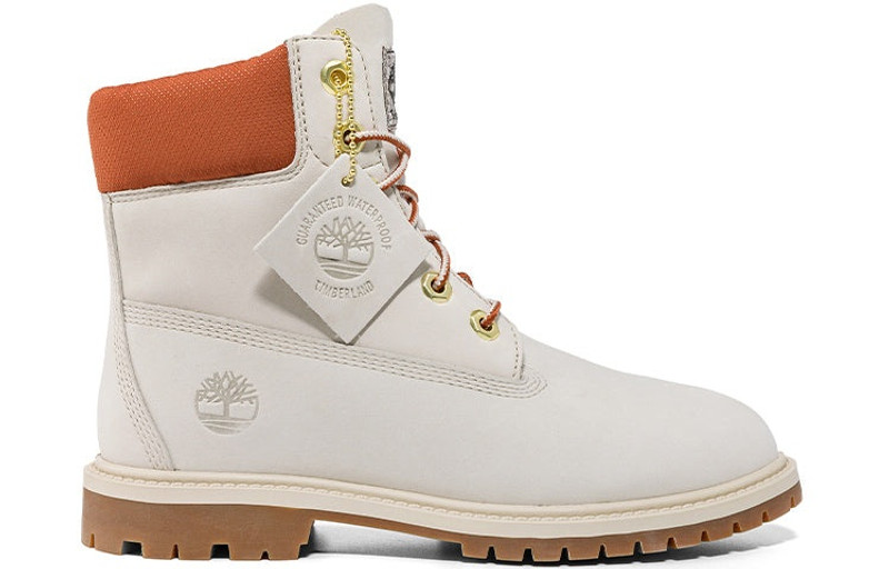 Timberland (WMNS) Timberland Heritage 6 Inch Waterproof Boots 'White Nubuck' A5RVCW outlook