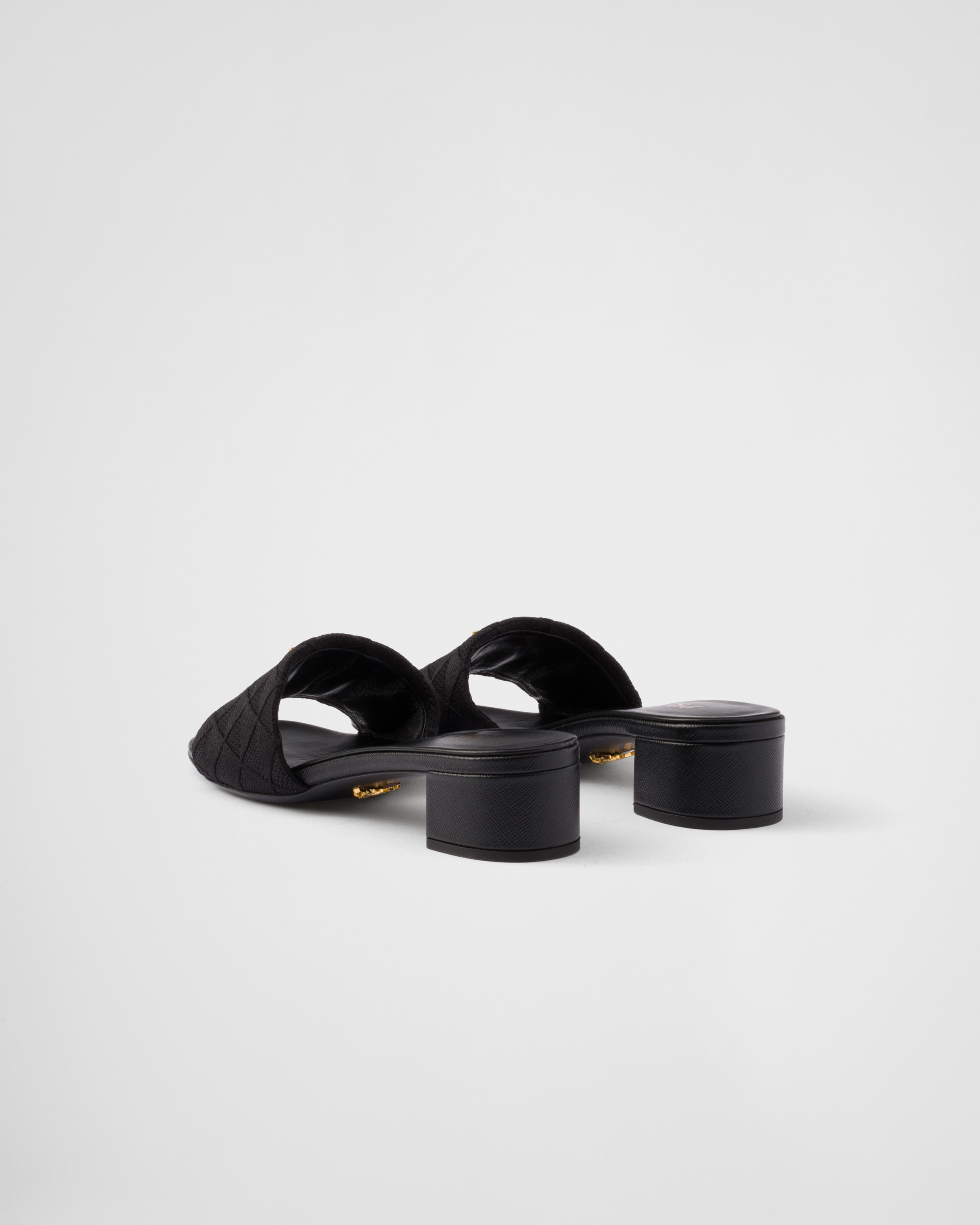 Embroidered fabric slides - 5